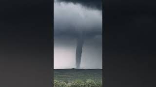 Stovepipe tornado near the Texas Panhandle community of McLean [upl. by Aihsekram]