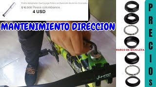 mantenimiento dirección bici quitar ruidos adaptación de caja de rosca a oversay [upl. by Dianne947]