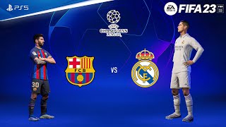 FIFA 23  Barcelona vs Real madrid ft Messi Ronaldo  UCL Final Match  PS5™ Gameplay 4K60 [upl. by Eslehc]