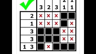 Nonograms Tutorial  2 Solving an easy puzzle [upl. by Nessaj571]