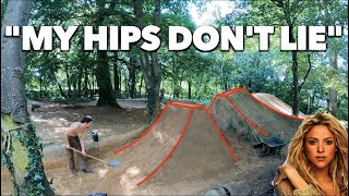 Dirt Jump Hip Line trail building [upl. by Divadnhoj]