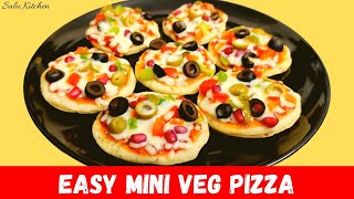 Mini Veg Pizza by Rizwan  Family Cooking Challenge  Salu Kitchen [upl. by Sean]