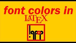 Latex 4 All about font color highlight text and style in LaTeX [upl. by Ut126]