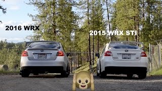 2015 WRX STI vs 2016 WRX Rev Battle FA vs EJ [upl. by Benedikta]