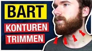 BART TRIMMEN Anleitung  Übergang Halslinie Konturen  SIMPLES Tutorial [upl. by Janey]