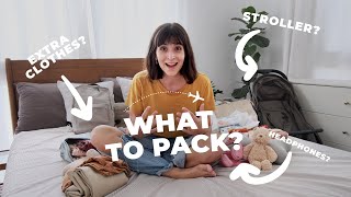 WHAT TO PACK FLYING WITH A TODDLER  INTERNATIONAL FLIGHT  ACTIVITIES SNACKS TRAVEL STROLLER [upl. by Tristan517]