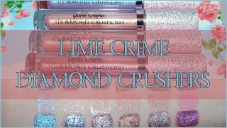 Lime Crime  Diamond Crushers Full Bundle Swatch [upl. by Staffard552]