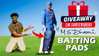 UNBOXING MS DHONI Batting Pads  Morrant Premium Cricket Pads and Giveaway [upl. by Yelir]