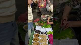 🌈 Colorful Rice Cakes Delight at Kampot Market 🌈 [upl. by Aisul]