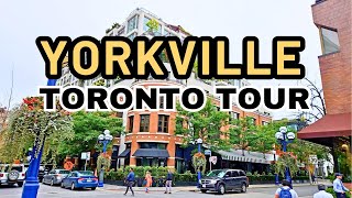 Yorkville village in Downtown Toronto  Canada Travel 4k [upl. by Grove]