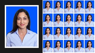 How to make passport size photo in Photoshop shorts photoshop [upl. by Anoj]