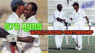 Sanath Jayasuriya and Roshan Mahanama World Record 576Run Partnership vs India  Colombo 1997 [upl. by Gretel822]