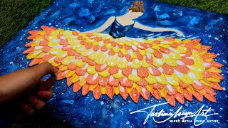 AWESOME TEXTURED Painting Art  Abstract Acrylic Painting Tutorial for Beginners Pt 3 [upl. by Pillihpnhoj]