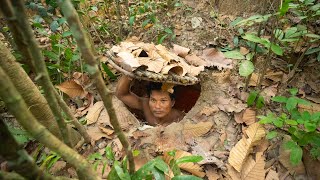 How to Build The Most Secret Underground Shelter Home Villa in the Jungle by Ancient Skills [upl. by Manella]