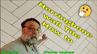 How to tile a herringbone wall [upl. by Cut]