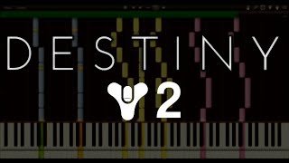 Destiny 2 OST Main Theme  Journey Synthesia Cover 2 pianos  3 violins [upl. by Clein]