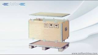 SF nailless plywood box production process [upl. by Annel]