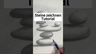 Steine realistisch zeichnen Tutorial  Lerne realistisch zeichnen zeichnenlernen zeichenidee [upl. by Ziladnerb222]