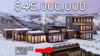 Touring a 45000000 Colorado Mega Mansion on a Mountaintop With a Private Lake [upl. by Loats]