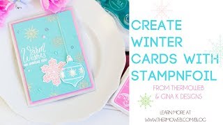 How to Use NEW Gina K Designs StampNFoil for the Holidays [upl. by Roe]