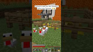 Saving my Chickens from a Lava Tsunami in Minecraft minecraft [upl. by Severson608]