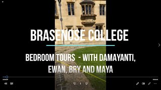 Bedroom tours Brasenose College [upl. by Gibun]