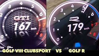 GOLF VIII CLUBSPORT VS GOLF R ACCELERATION [upl. by Anelrats]