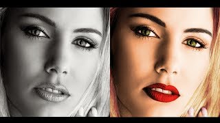 Photoshop Tutorial How to Colorize Black and White Photo  Create Color Photo [upl. by Cardwell]