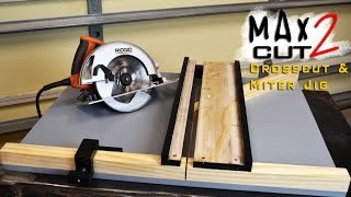 Making Circular Saw Crosscut amp Miter Jig The MAX CUT 2  Limited Tools Episode 003 [upl. by Shivers280]