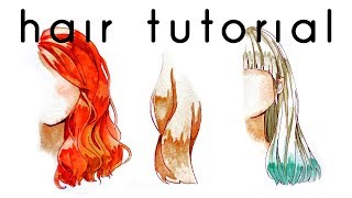 Hair Watercolor Coloring Tutorial [upl. by Netnerb747]