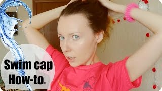 11🐬My preswimming hair routine amp how I put on swim cap [upl. by Ynaitirb]