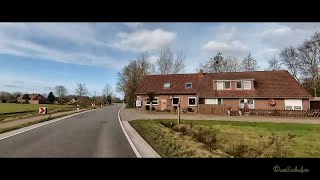 Ostfriesland entdecken Fahrt durch Leezdorf Aurich Brookmerland car ride in East Frisia [upl. by Bogart617]