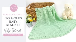 Charming No Holes Crochet Baby Blanket  Square Baby Blanket Crochet Pattern Without Large Holes [upl. by Butcher]