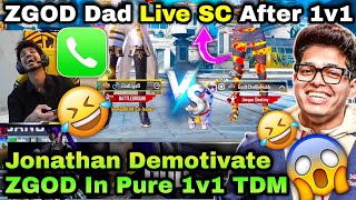 Jonathan Demotivate ZGOD In Pure 1v1 😮💀 ZGOD Dad Live Superchat 😂Jonny ZGOD Funniest React 🤣🥹 [upl. by Erdua]