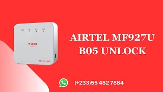 Airtel MF927U B05 Unlock 100 By SuccessTech [upl. by Tobias479]