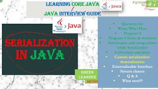 Custom Serialization amp Deserialization  Serialization In Java 7  Core Java Tutorial [upl. by Akamaozu]