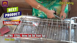 Kitchen Over Sink Dish Drying Rack Stainless Steel  Meesho Online Product  Unboxing [upl. by Alimac]