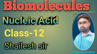 Nucleic acid Biomolecules in chemistry Class 12Shailesh sir [upl. by Odele]