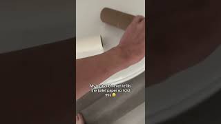 Changing the toilet paper with a lint roller [upl. by Kape]