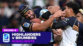 Highlanders v Brumbies Highlights  Round 4  SRP 2024 [upl. by Leohcin395]