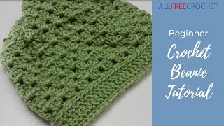 Beginner Crochet Slouchy Hat [upl. by Strep]