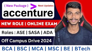 Accenture Off Campus Drive 2024 Updates  New Role Online Exam  Apply Now [upl. by Onra]