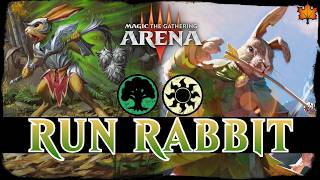 RABBIT WARRIORS  MTG Arena  Selesnya Rabbit Aggro Stompy BLOOMBURROW Preivew Standard Deck [upl. by Seuqirdor492]