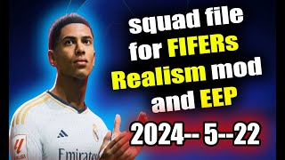 FIFA 23 squad file May 22 updates for FIFERs Realism mod and EEP [upl. by Nochur7]