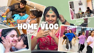 Home Vlog  Diwali 🪔 Dance 💃 Food🍛 [upl. by Ronoel]