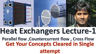 Heat Exchanger  Classification  Parallel  Countercurrent  Cross flow  Lecture1 [upl. by Weinman]