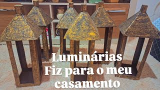 Luminárias EU FIZ PARA O MEU CASAMENTO CASAMENTO Decoração lamparina [upl. by Oirasec]