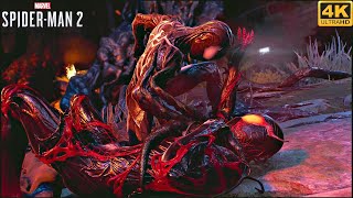 Absolute Carnage Miles vs Symbiote Peter  Marvels SpiderMan 2 4K 60FPS [upl. by Celia110]