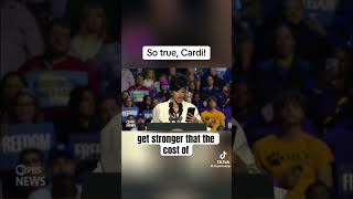 Cardi B talking about the economy is crazy cardib trump subscribe shorts shocking subifnew [upl. by Kcub]