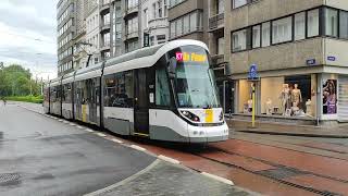 De Lijn Kusttram 6125 arriving at MarieJoséplein [upl. by Forest]